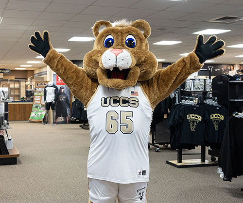 Clyde in the Campus Store