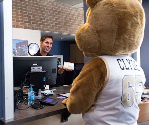 Clyde at Ent Credit Union in the UC